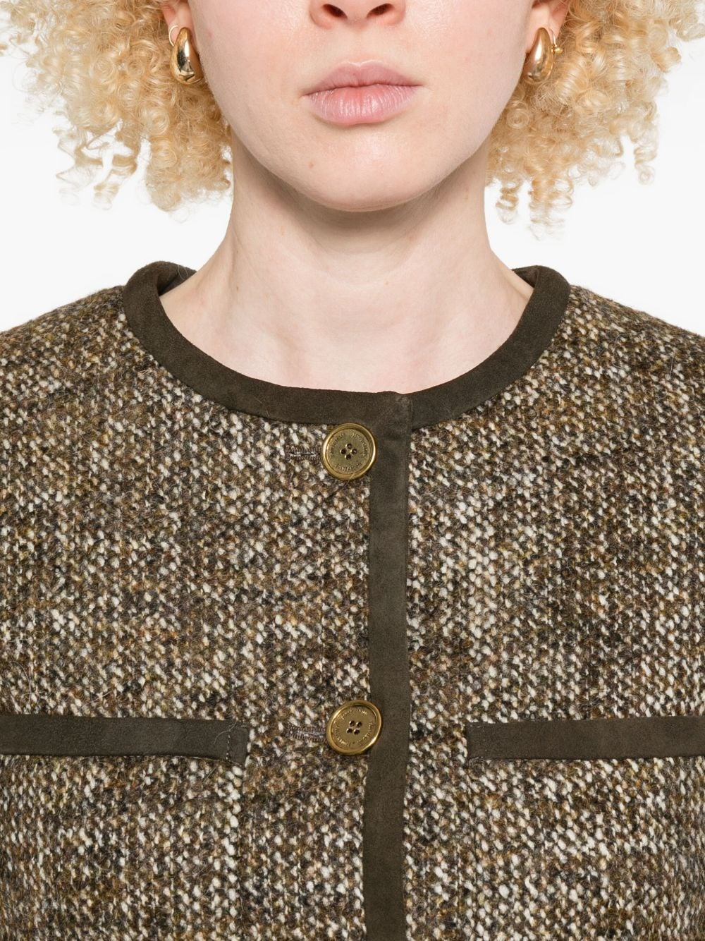 Golden Goose Women Long Boxy Tweed Blazer GOLDEN GOOSE