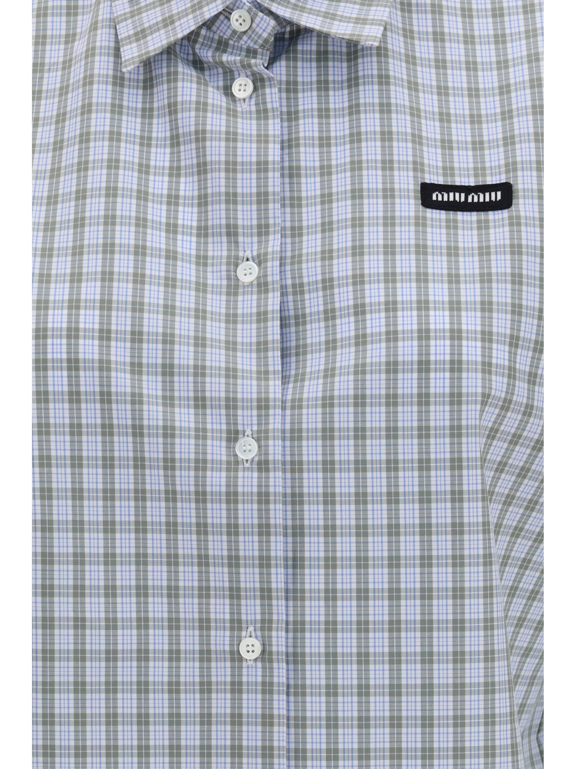 Miu Miu Women Cotton Check Shirt MIU MIU