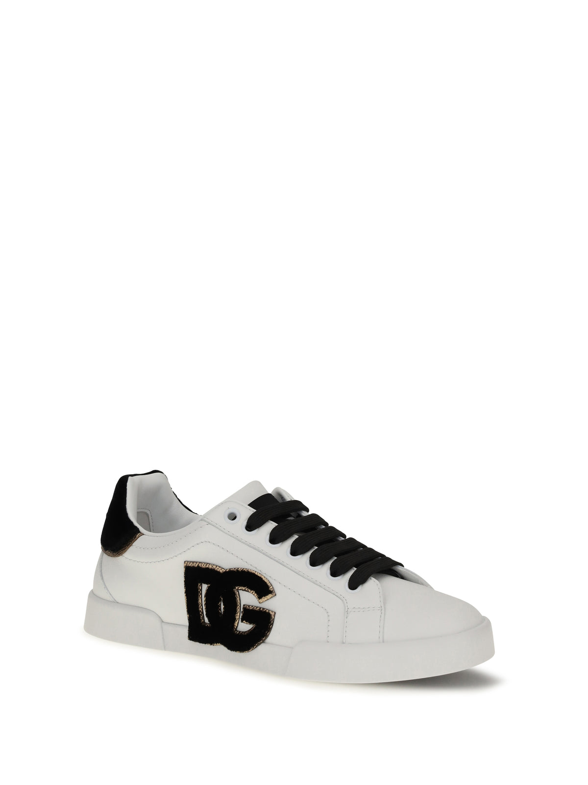 Dolce & Gabbana Women Leather Sneakers With Logo