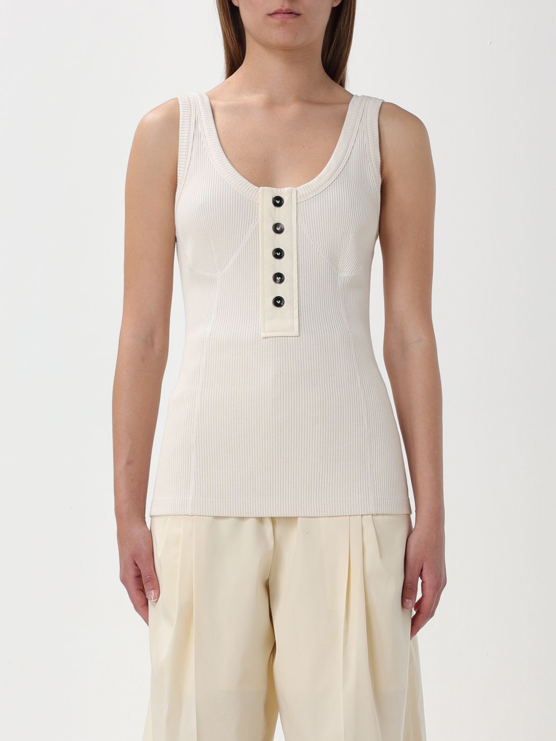 Bottega Veneta Top Woman Yellow Cream BOTTEGA VENETA