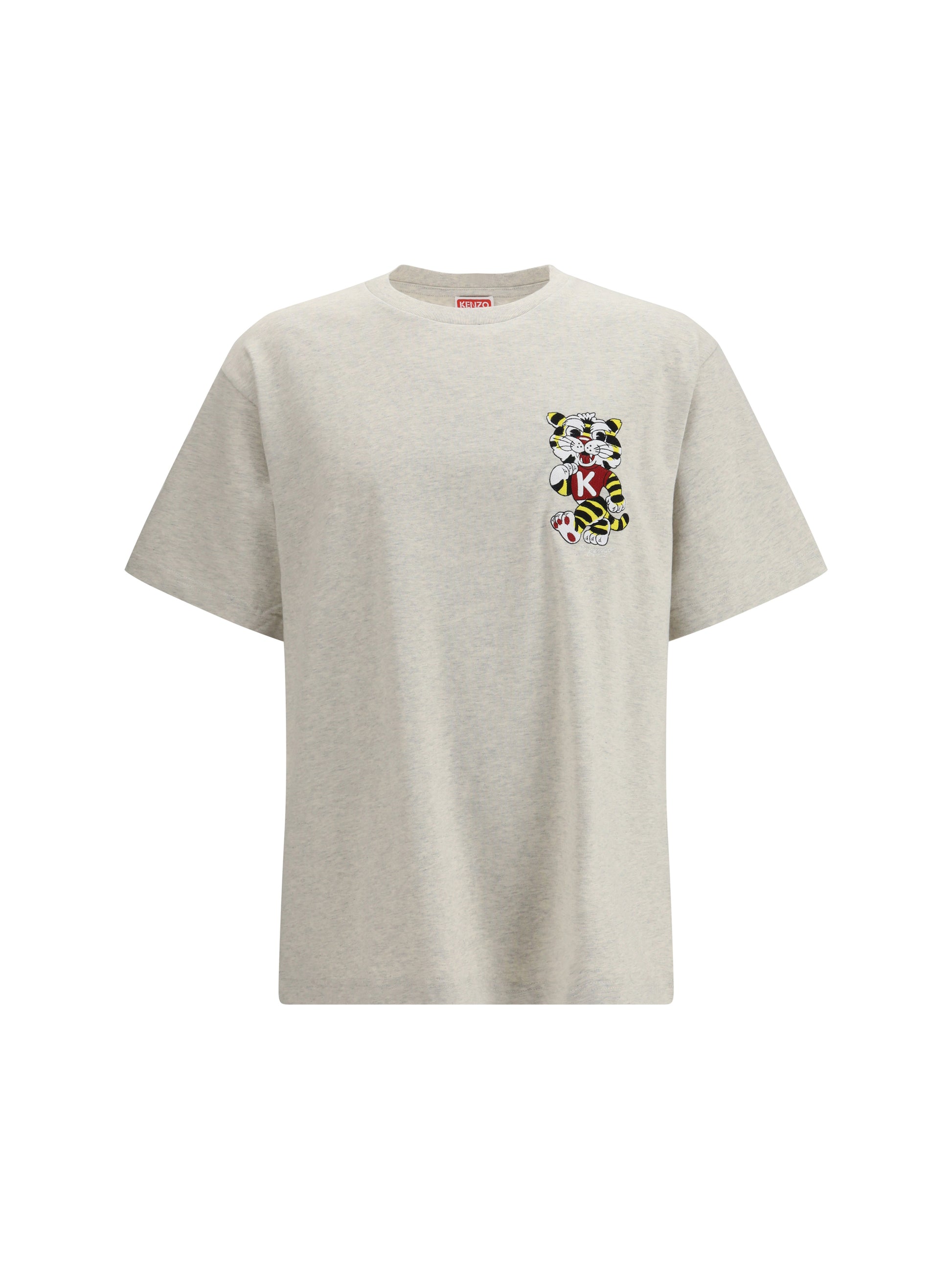 Kenzo Men Wild Tiger Motif Embroidered On The Chest Oversized T-Shirt KENZO