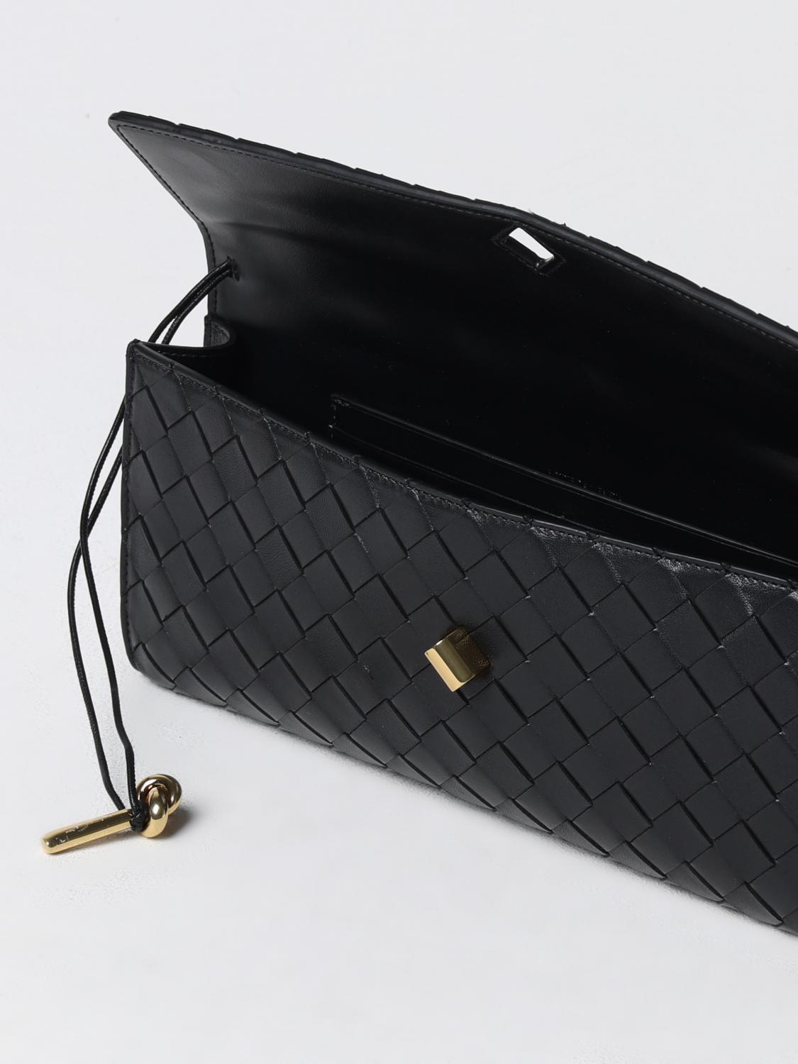 Bottega Veneta Women Bottega Veneta Andiamo Woven Nappa Clutch