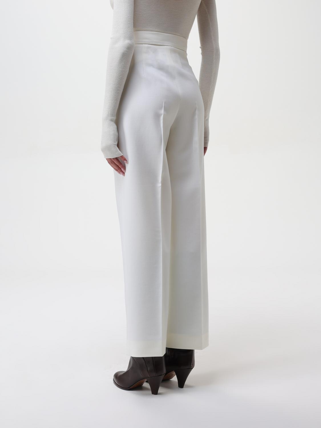 Max Mara Pants Woman Cream MAX MARA