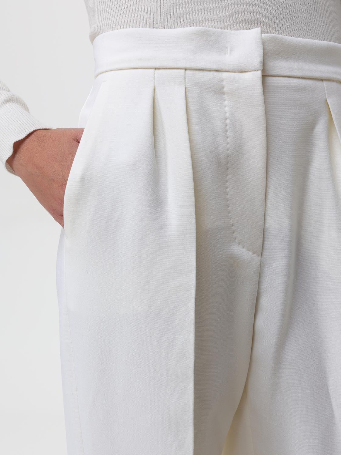 Max Mara Pants Woman Cream MAX MARA