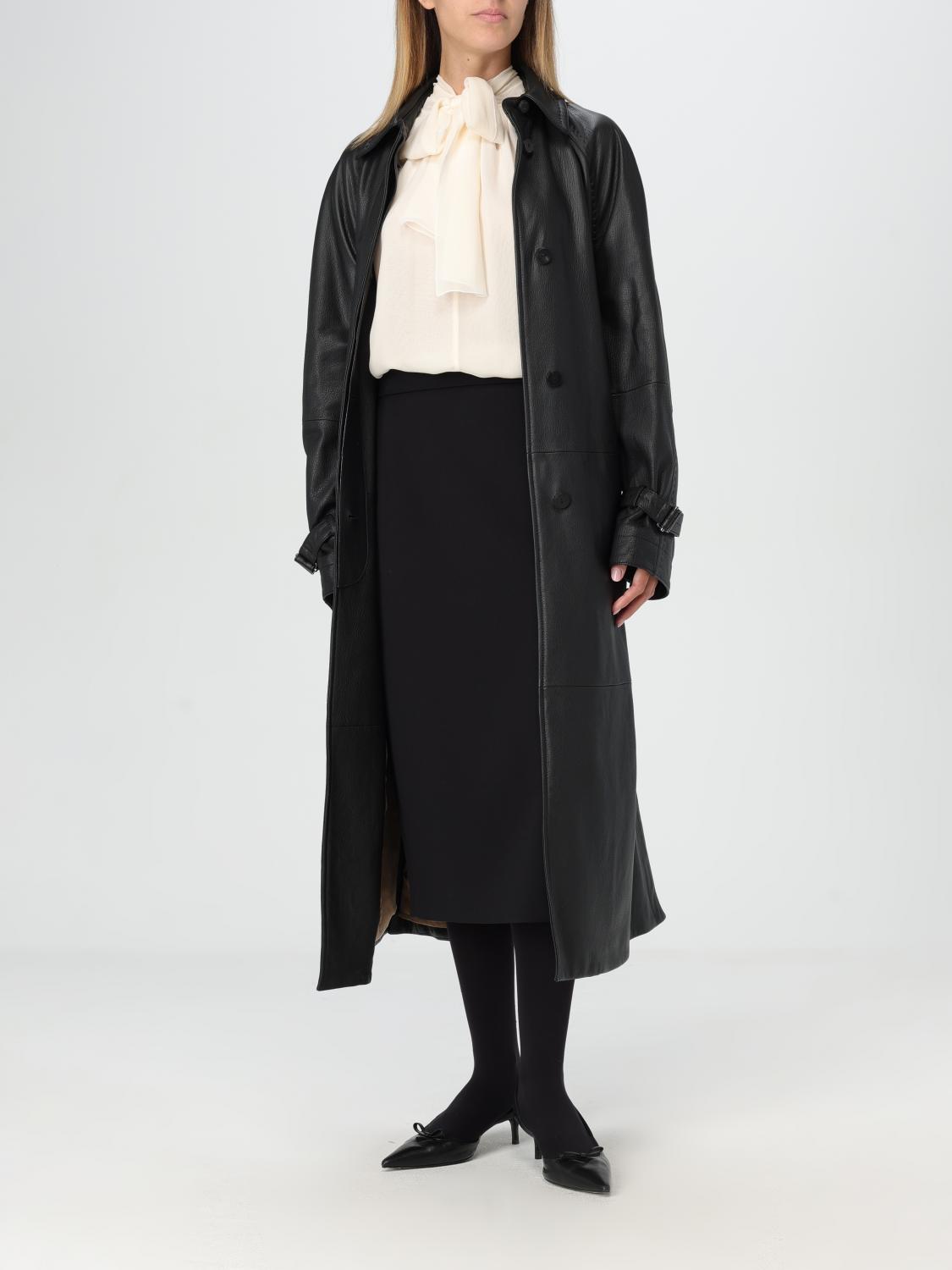 Max Mara Trench Coat Woman Black MAX MARA