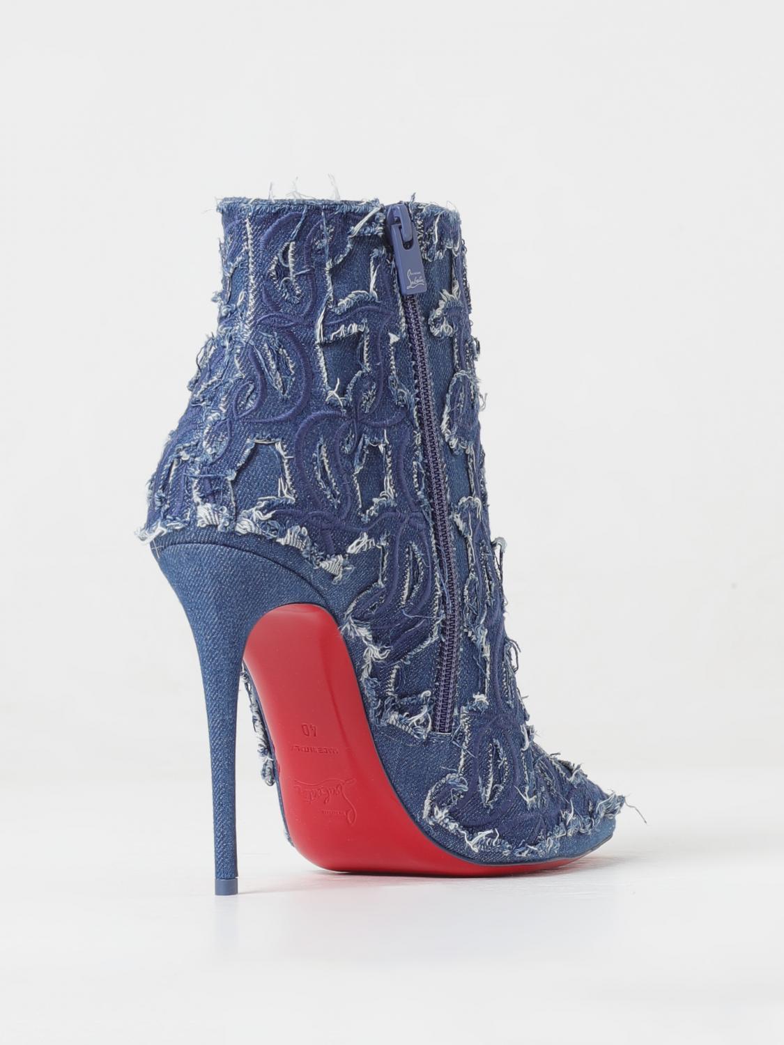 Christian Louboutin Flat Ankle Boot Woman Blue
