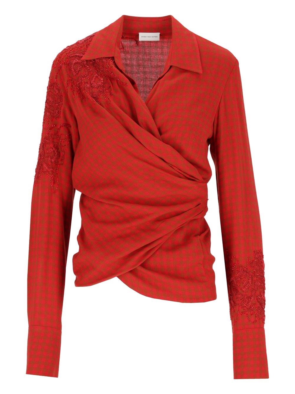 Dries Van Noten Women Wrap Shirt With Embroidery DRIES VAN NOTEN