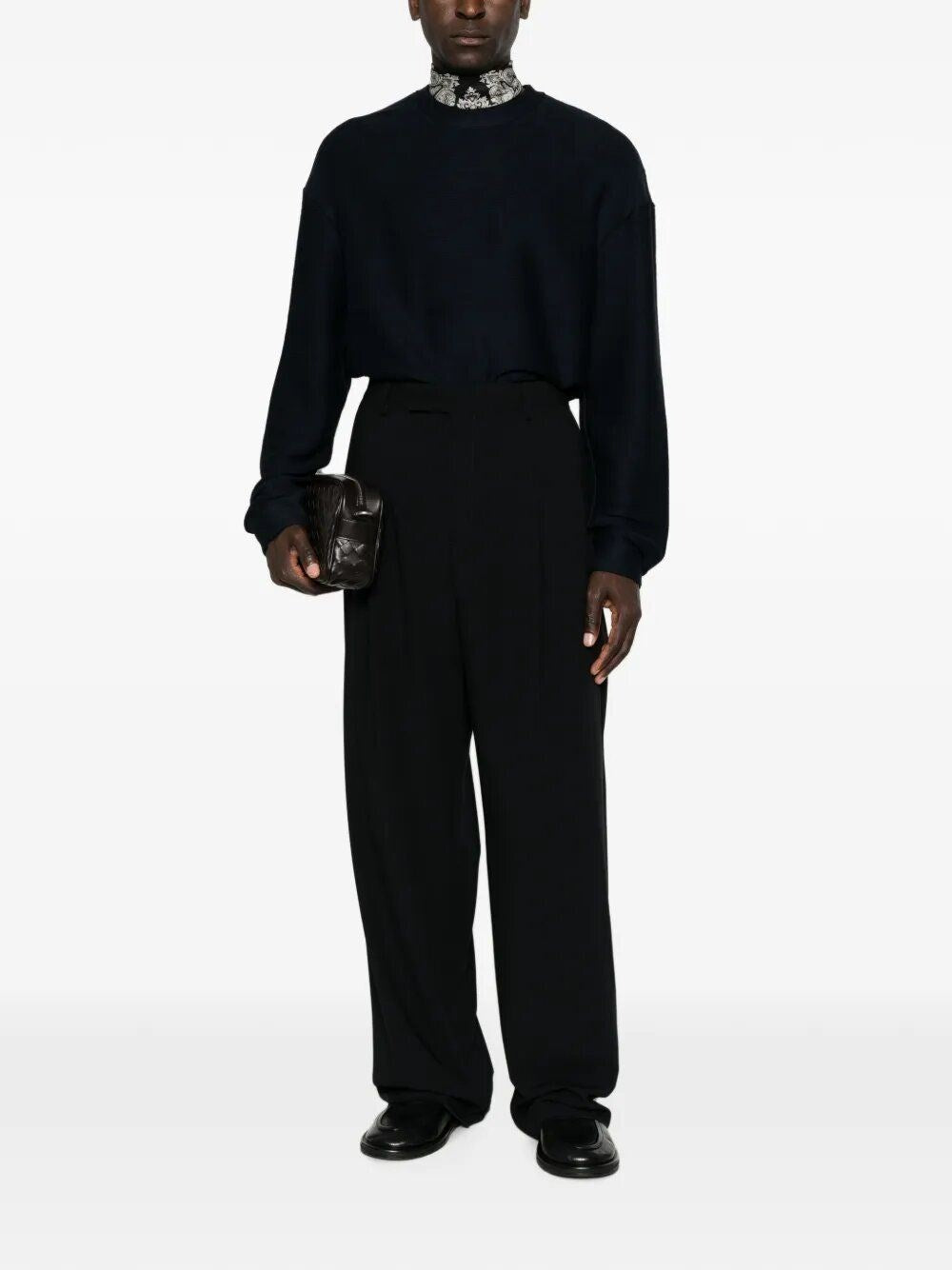 Giorgio Armani Men Oversized Trousers In Virgin Wool Crepe GIORGIO ARMANI