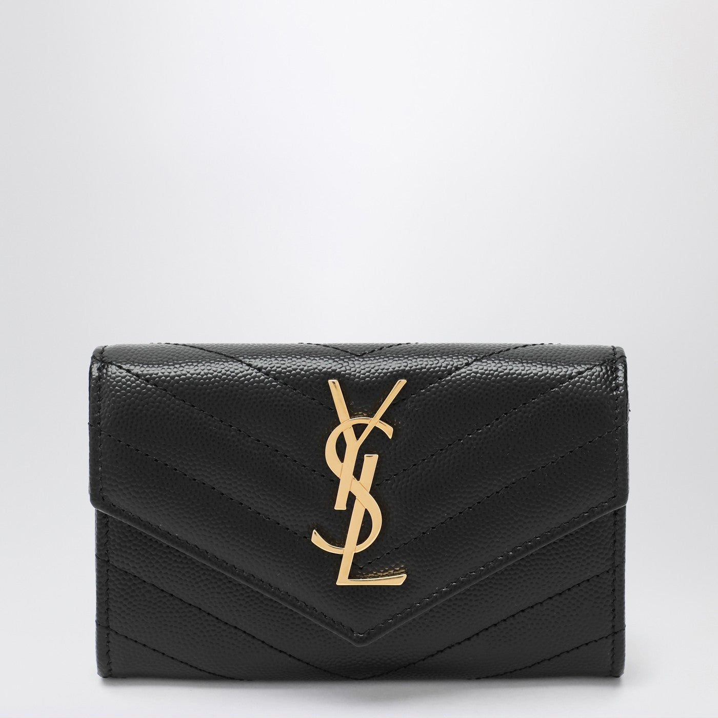 Saint Laurent Black Monogram Envelope Small Wallet Women SAINT LAURENT