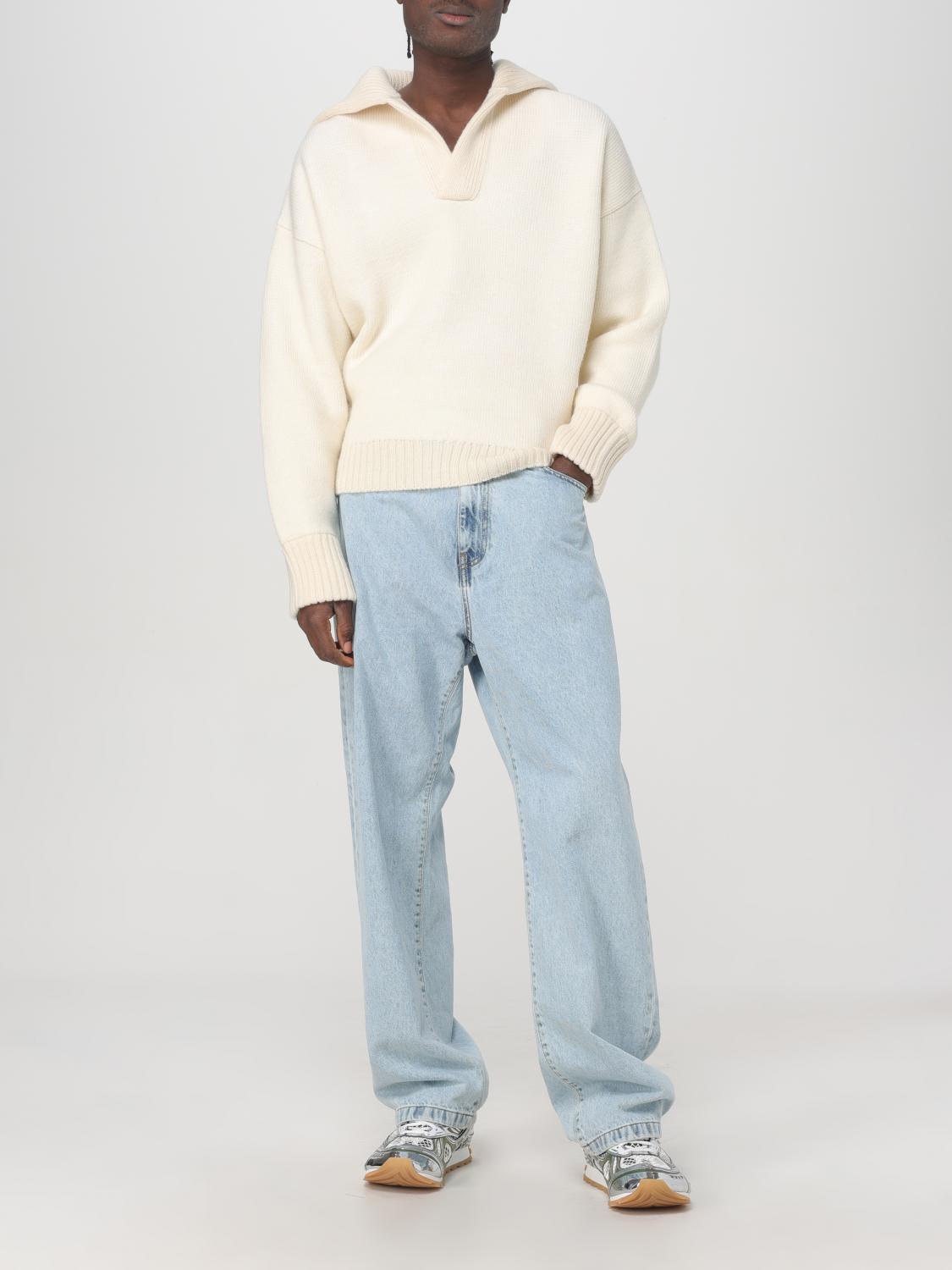 Bottega Veneta Sweater Men Yellow Cream BOTTEGA VENETA