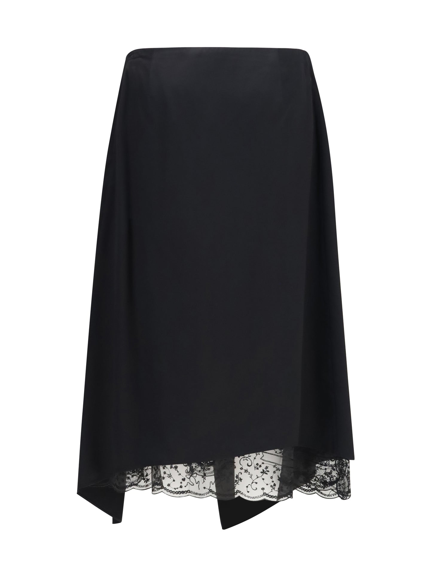 Acne Studios Women Layered Satin Skirt With Lace Details ACNE STUDIOS