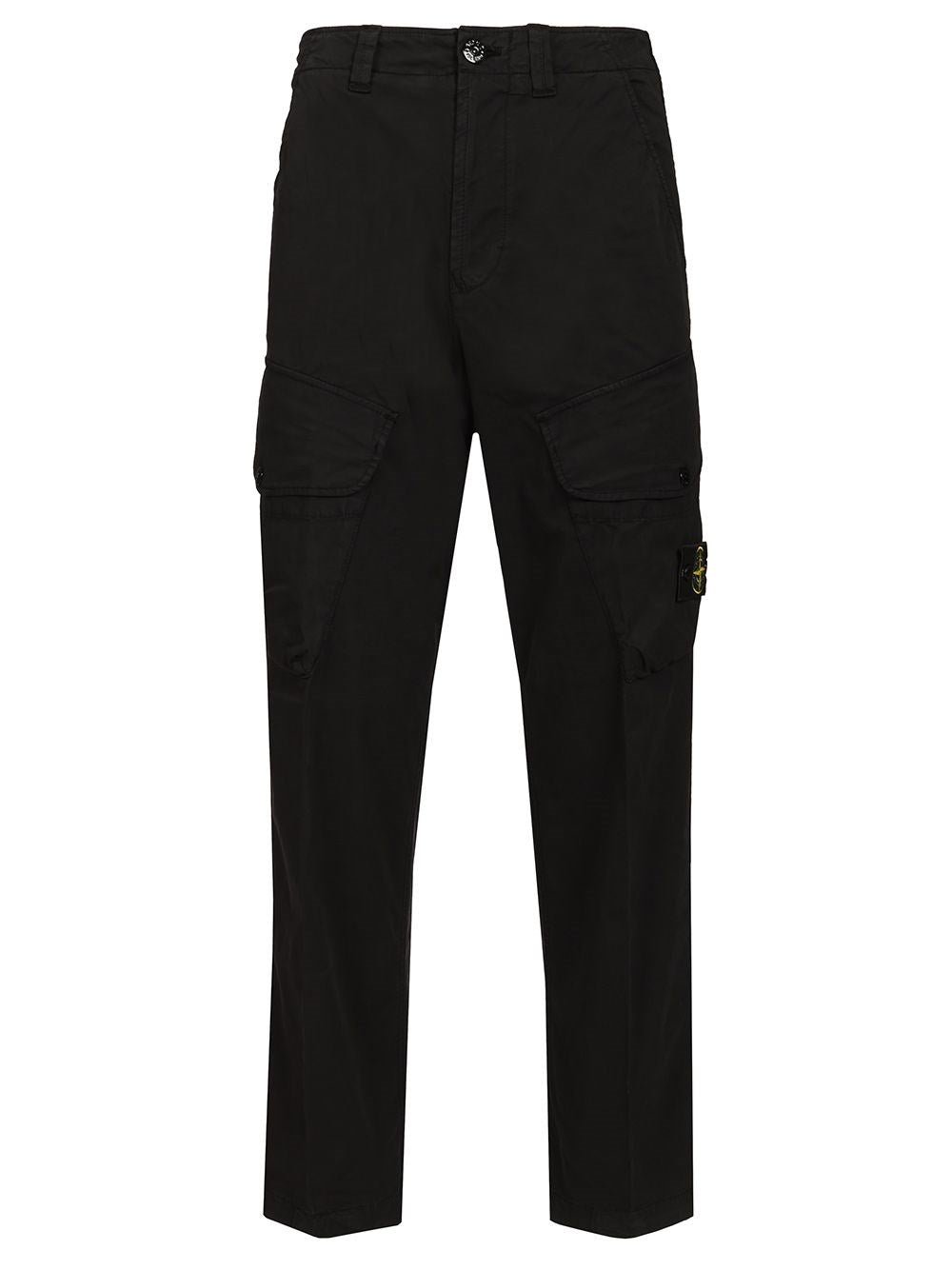 Stone Island Men Stretch Organic Cotton Twill Cargo Trousers STONE ISLAND