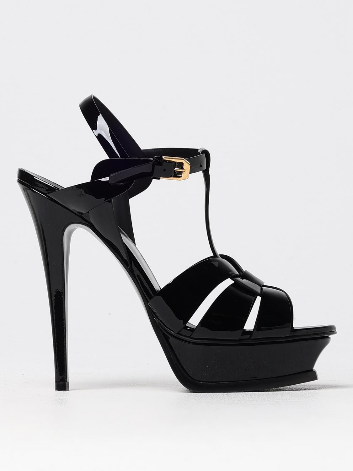 Saint Laurent Heeled Sandal Woman Black SAINT LAURENT