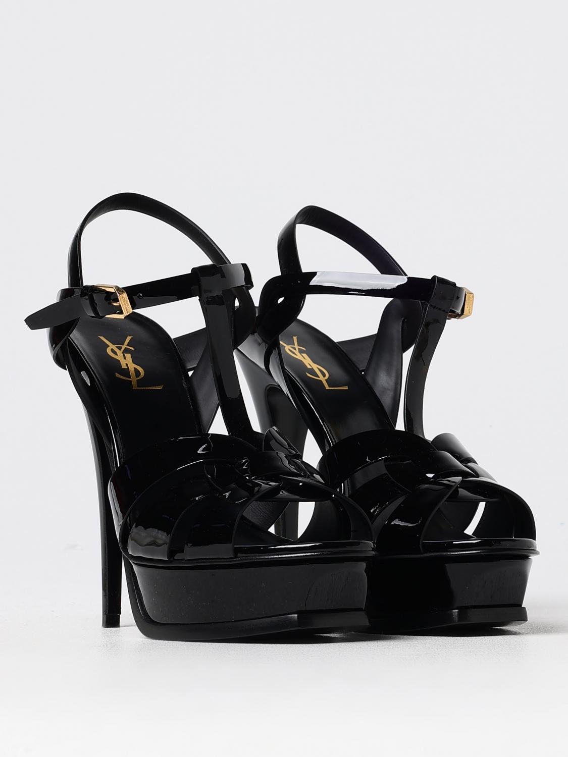 Saint Laurent Heeled Sandal Woman Black SAINT LAURENT