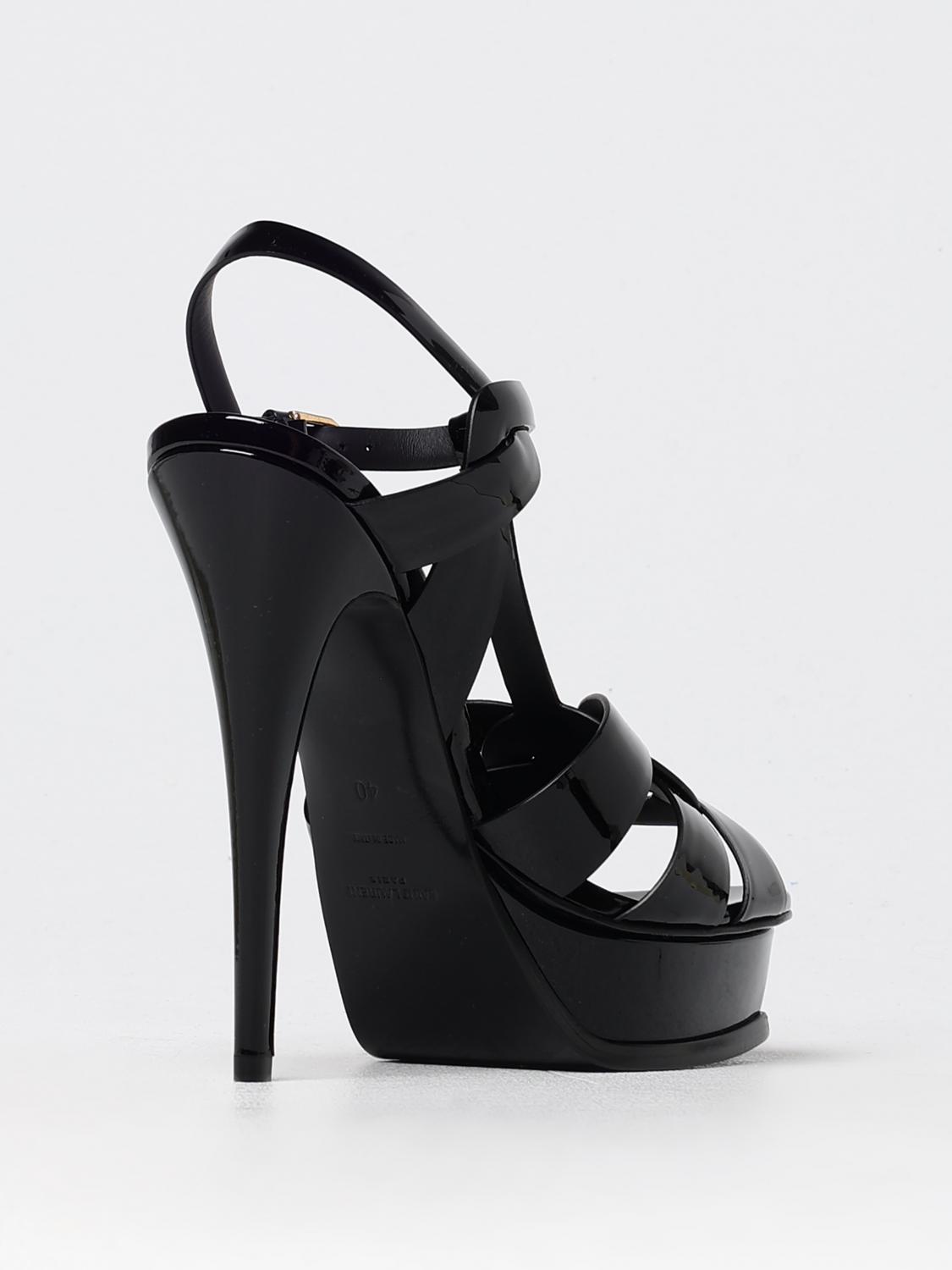 Saint Laurent Heeled Sandal Woman Black SAINT LAURENT