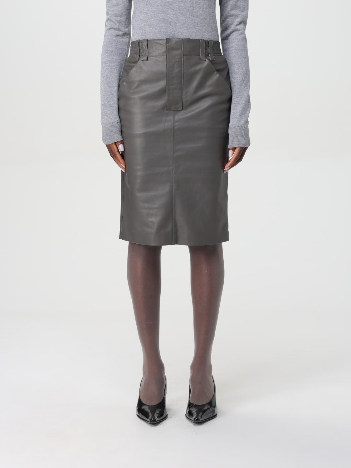 Saint Laurent Skirt Woman Grey SAINT LAURENT
