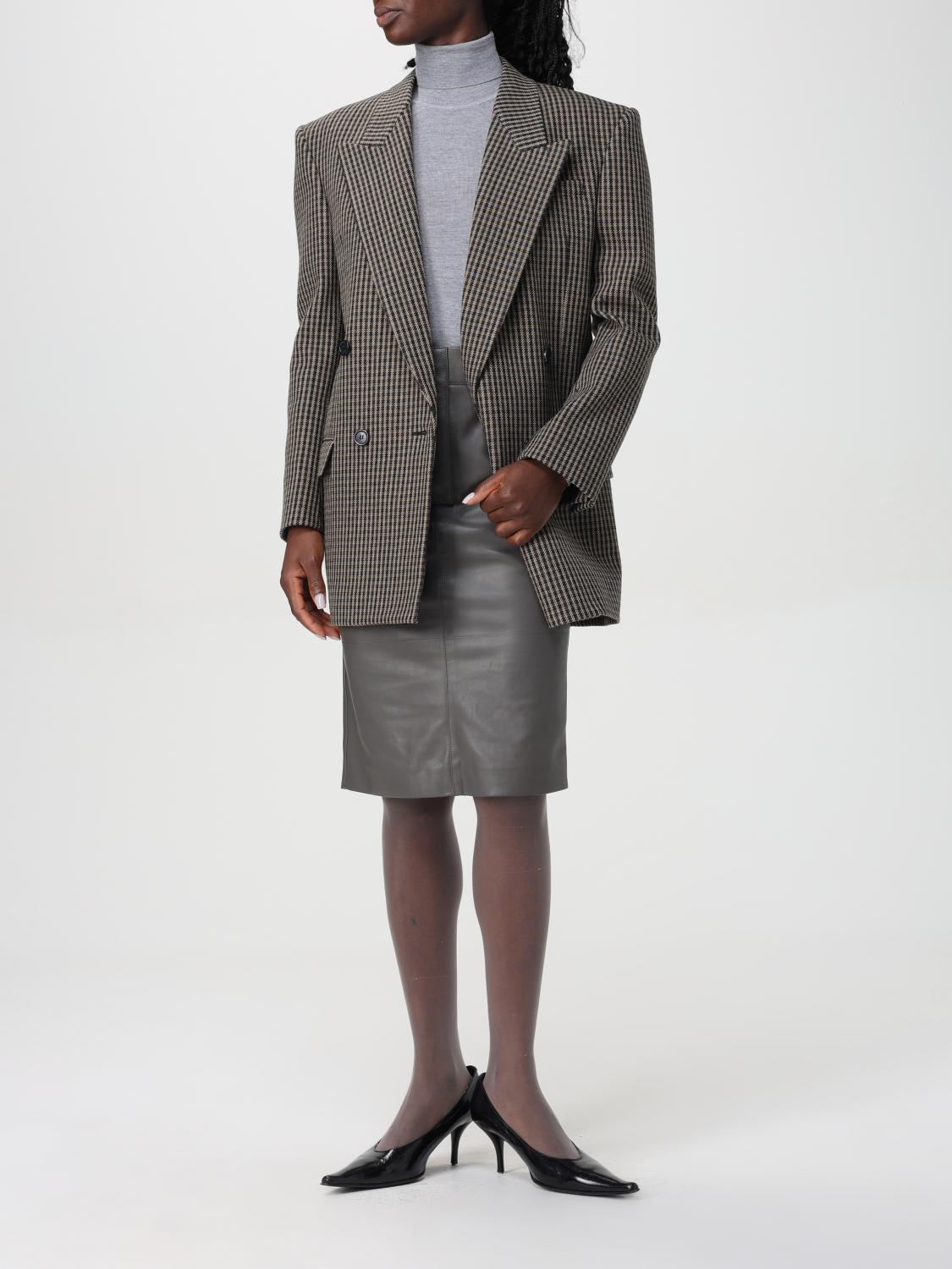 Saint Laurent Skirt Woman Grey SAINT LAURENT