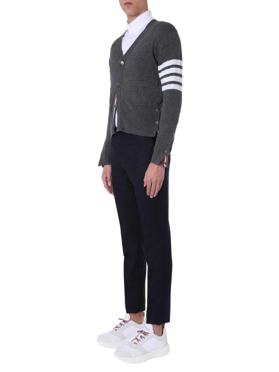 Thom Browne Men V-Neck Cardigan THOM BROWNE