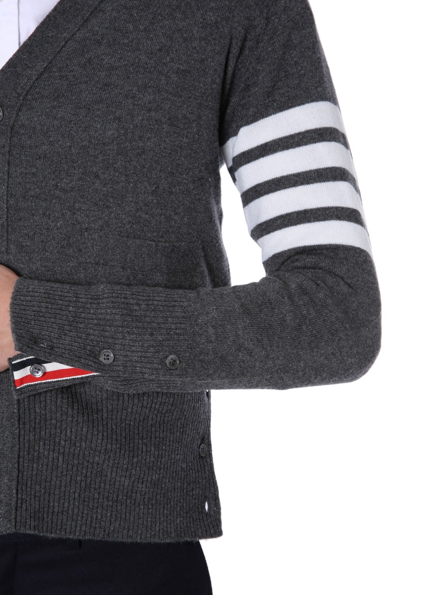 Thom Browne Men V-Neck Cardigan THOM BROWNE