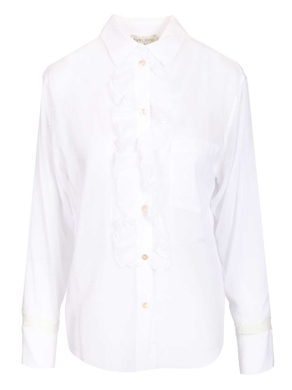 Forte_Forte Women Shirt With Rouches FORTE FORTE