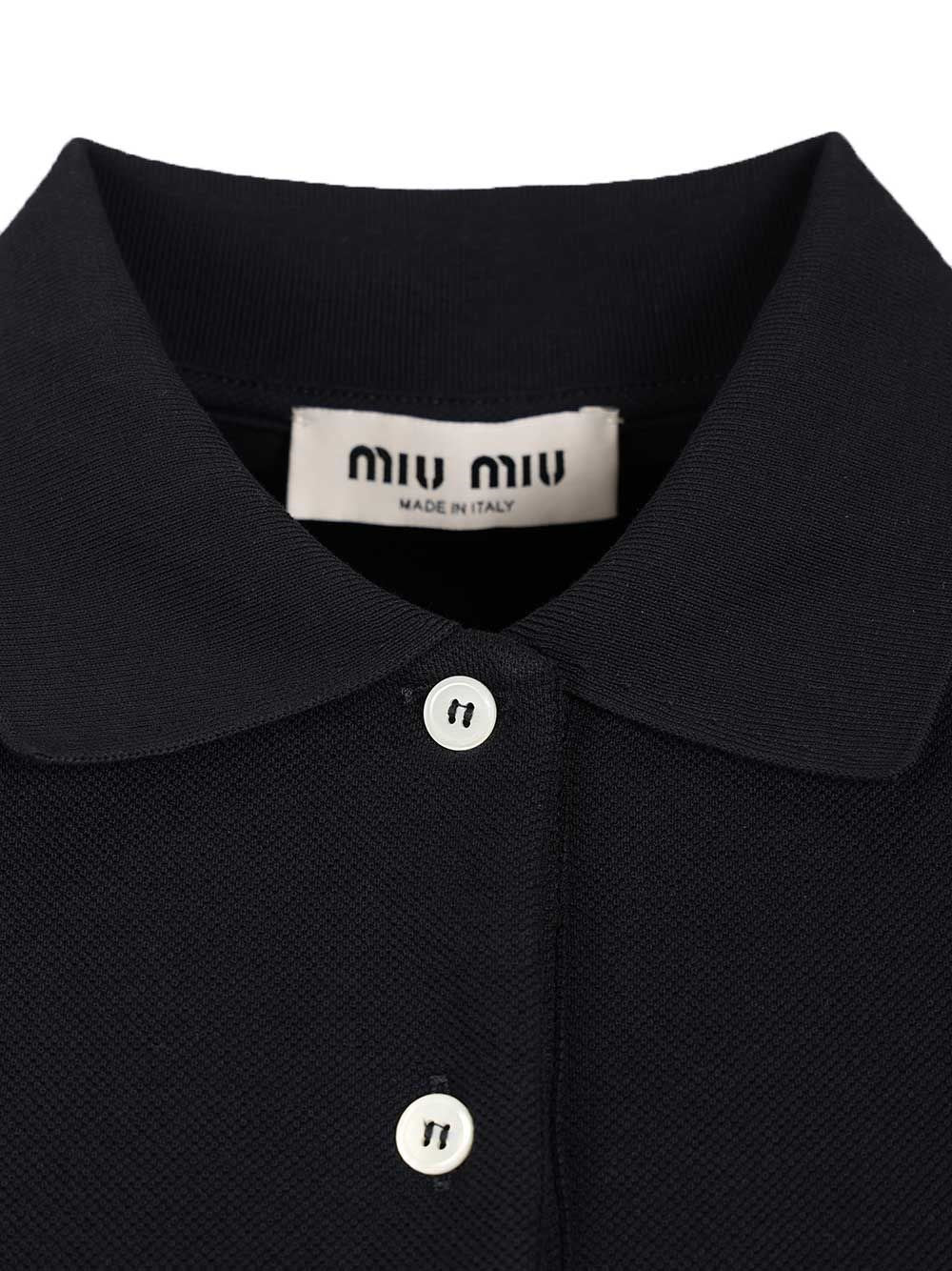 Miu Miu Women Sleeveless Piquet Polo Shirt MIU MIU