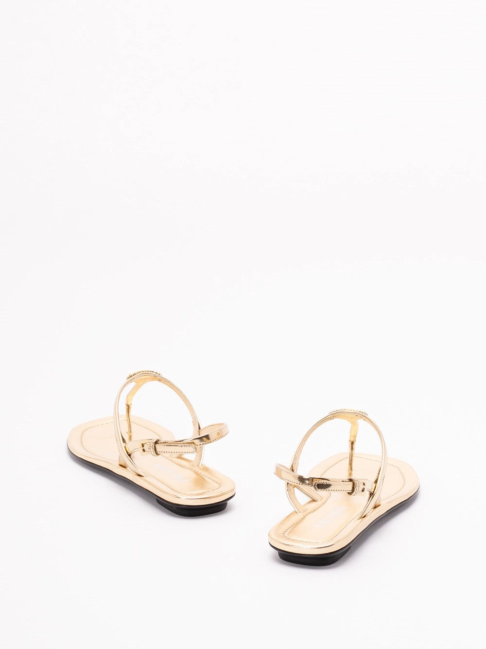 Prada Women Leather Flat Sandals PRADA