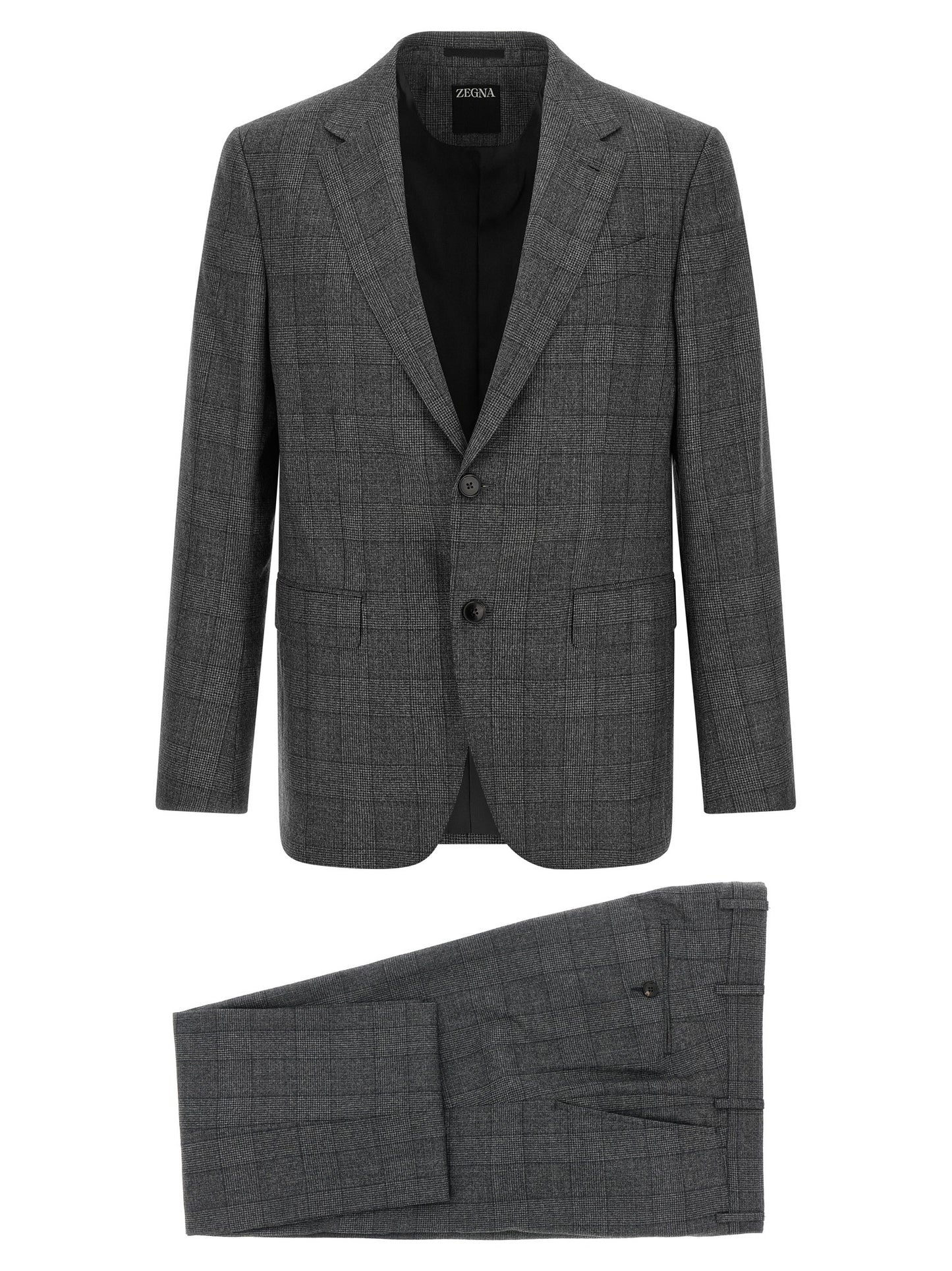 Zegna Men Square Flannel Dress ZEGNA