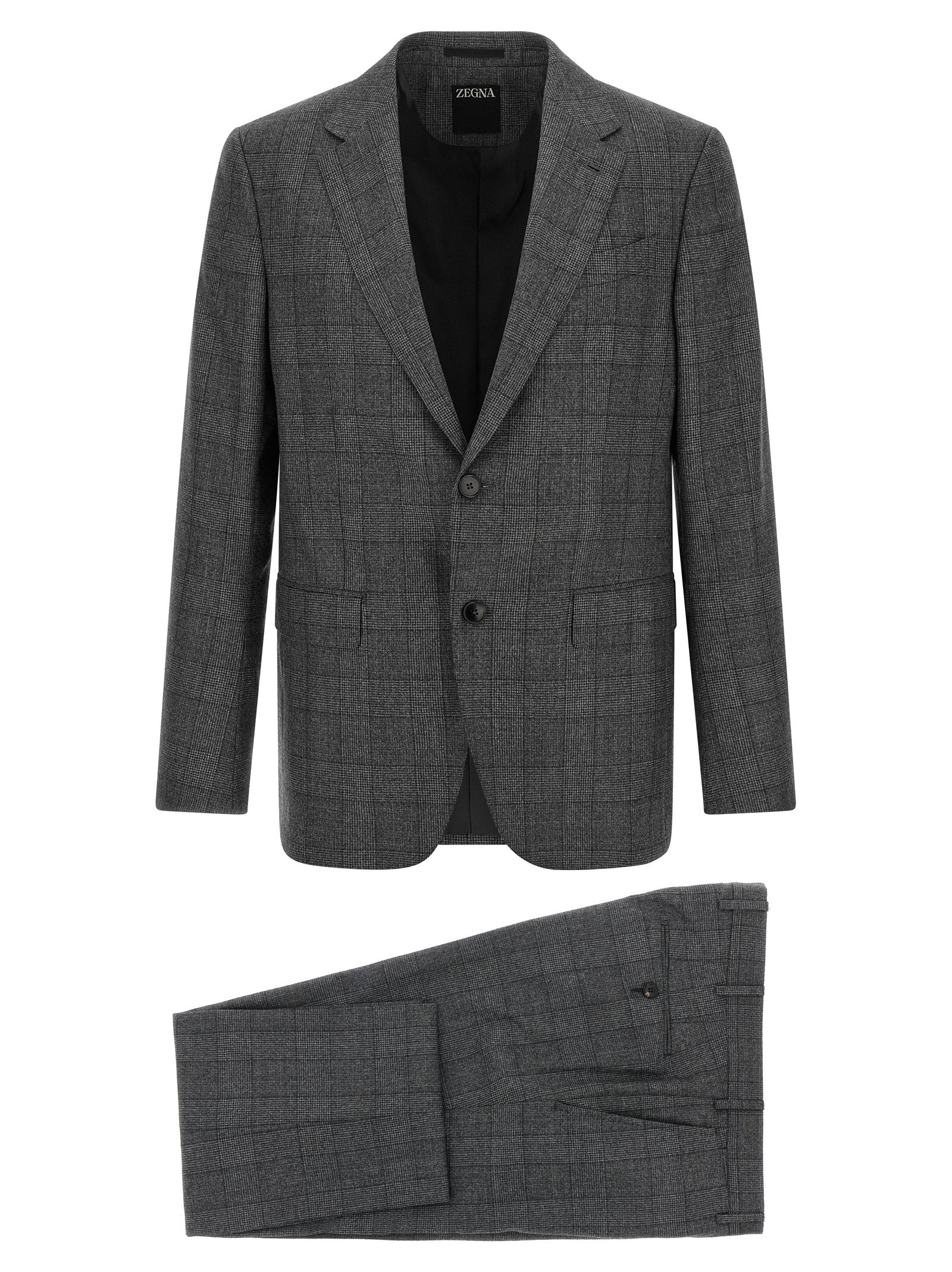 Zegna Men Square Flannel Dress ZEGNA