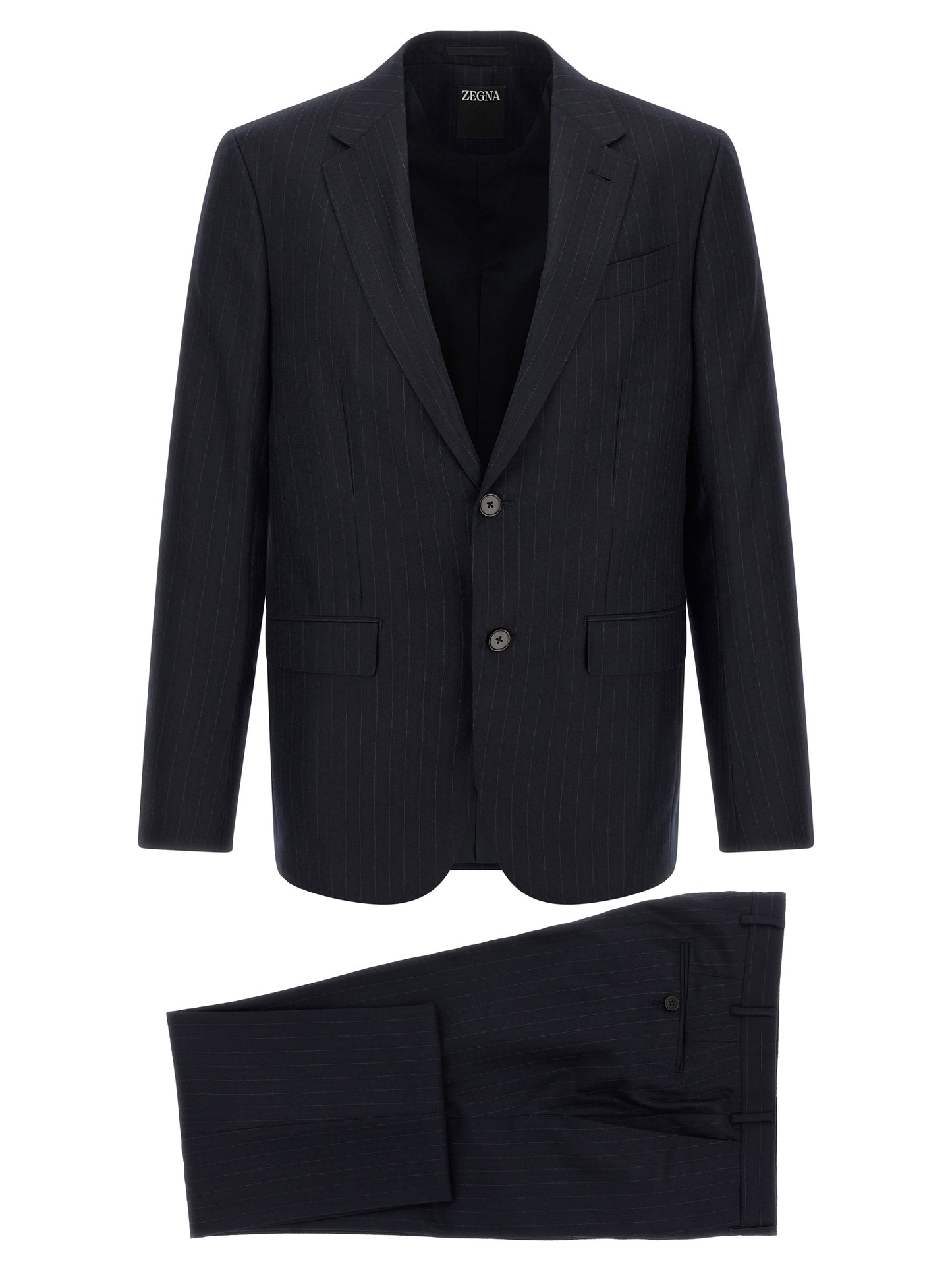 Zegna Men Pinstriped Flannel Dress ZEGNA