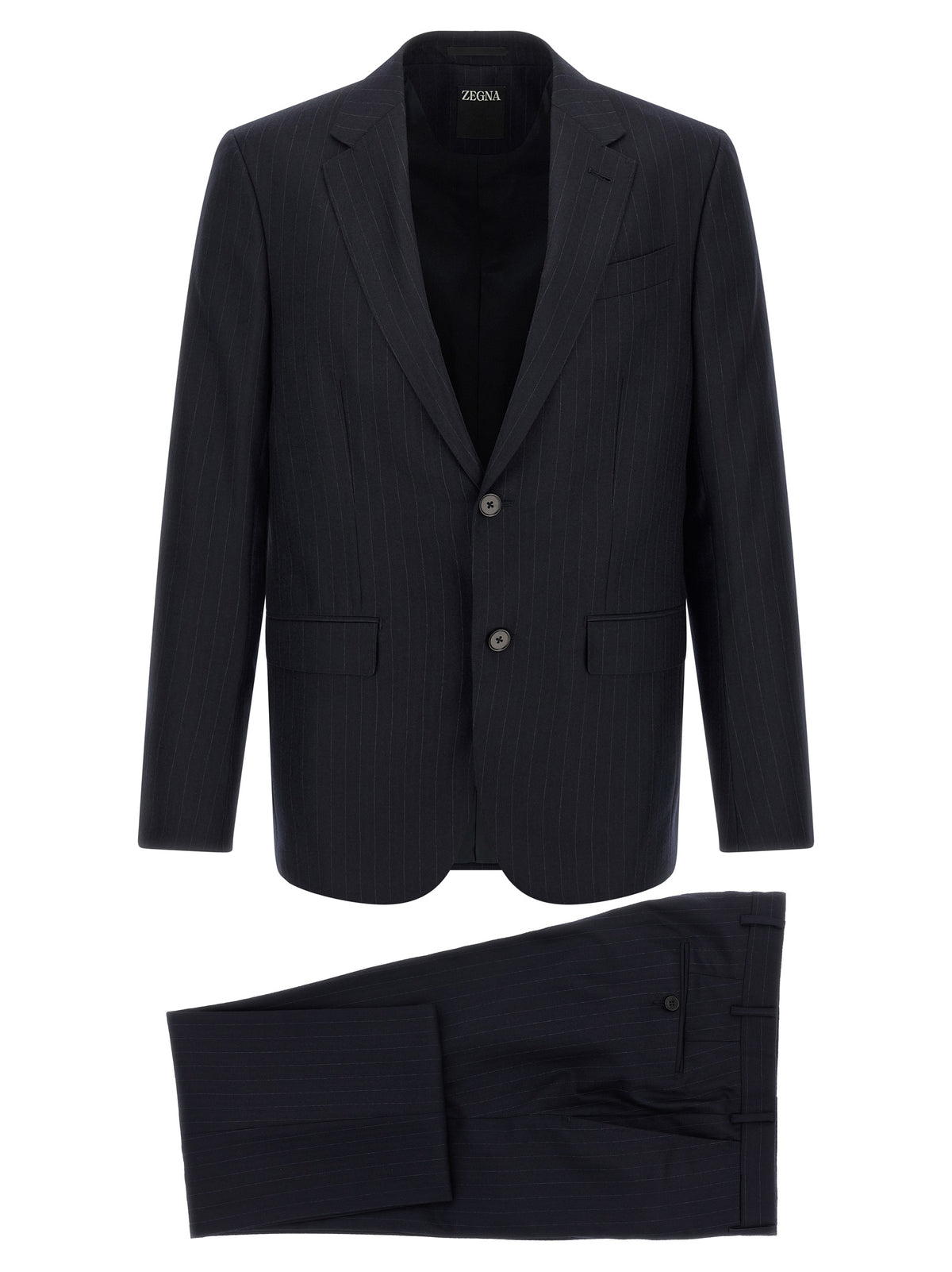 Zegna Men Pinstriped Flannel Dress ZEGNA