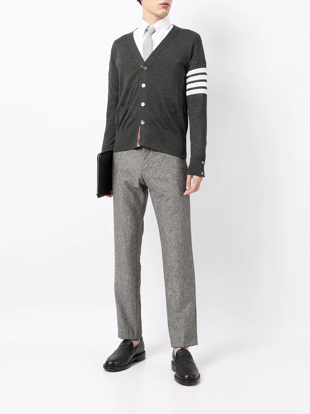 Thom Browne Men Striped Cardigan THOM BROWNE