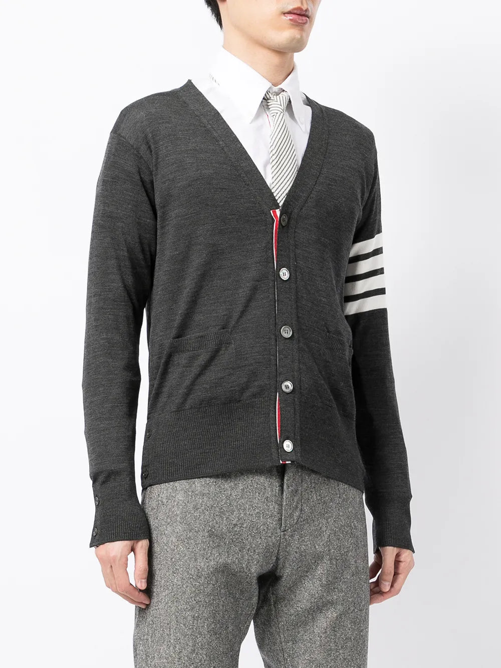 Thom Browne Men Striped Cardigan THOM BROWNE