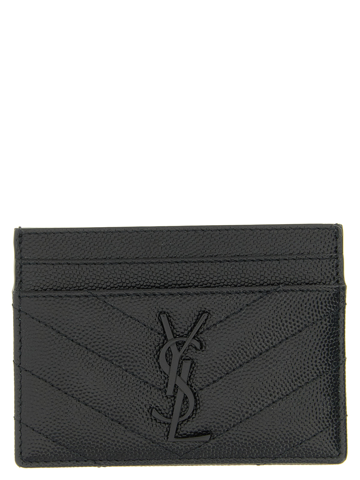 Saint Laurent Women Logo Matelassé Card Holder SAINT LAURENT