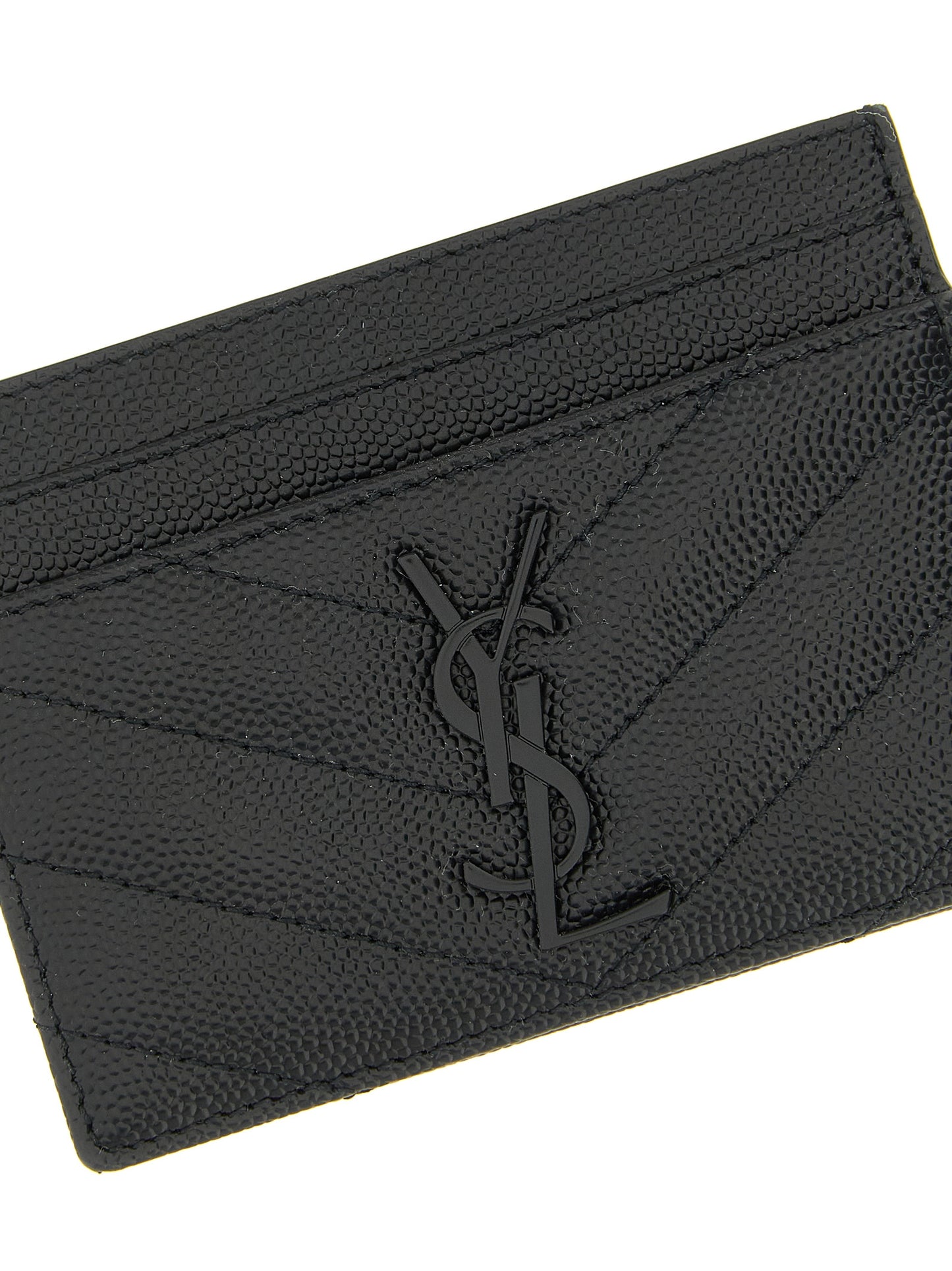 Saint Laurent Women Logo Matelassé Card Holder SAINT LAURENT