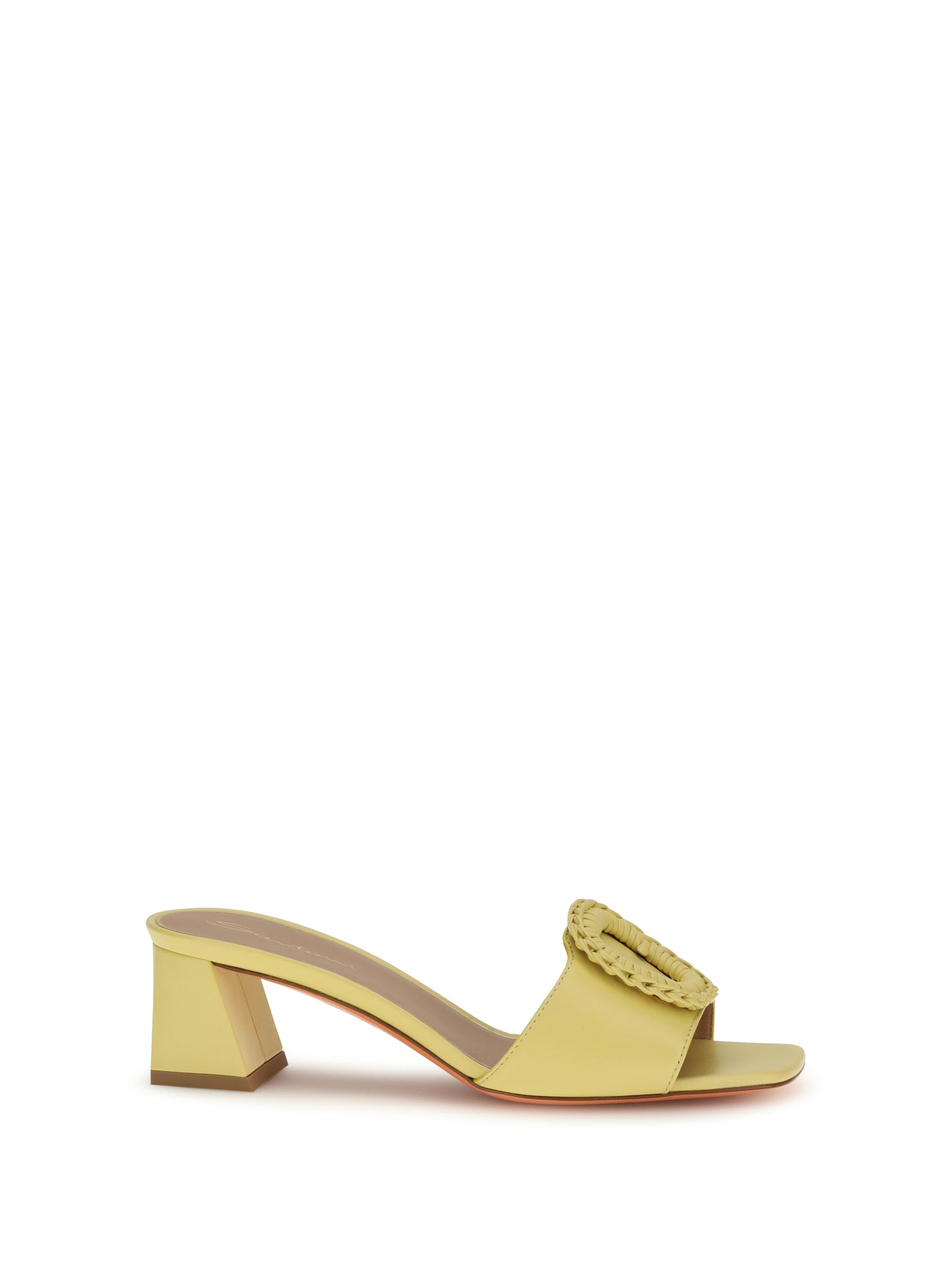 Santoni Women Leather Sandals Mules SANTONI