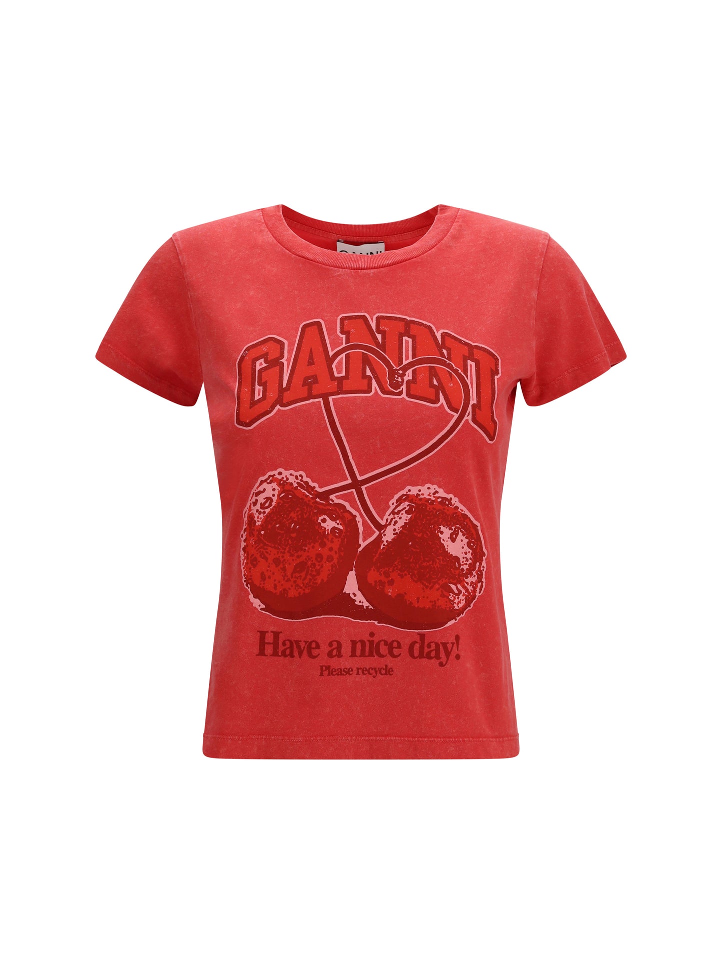 Ganni Women Future Cherry T-Shirt By Ganni GANNI