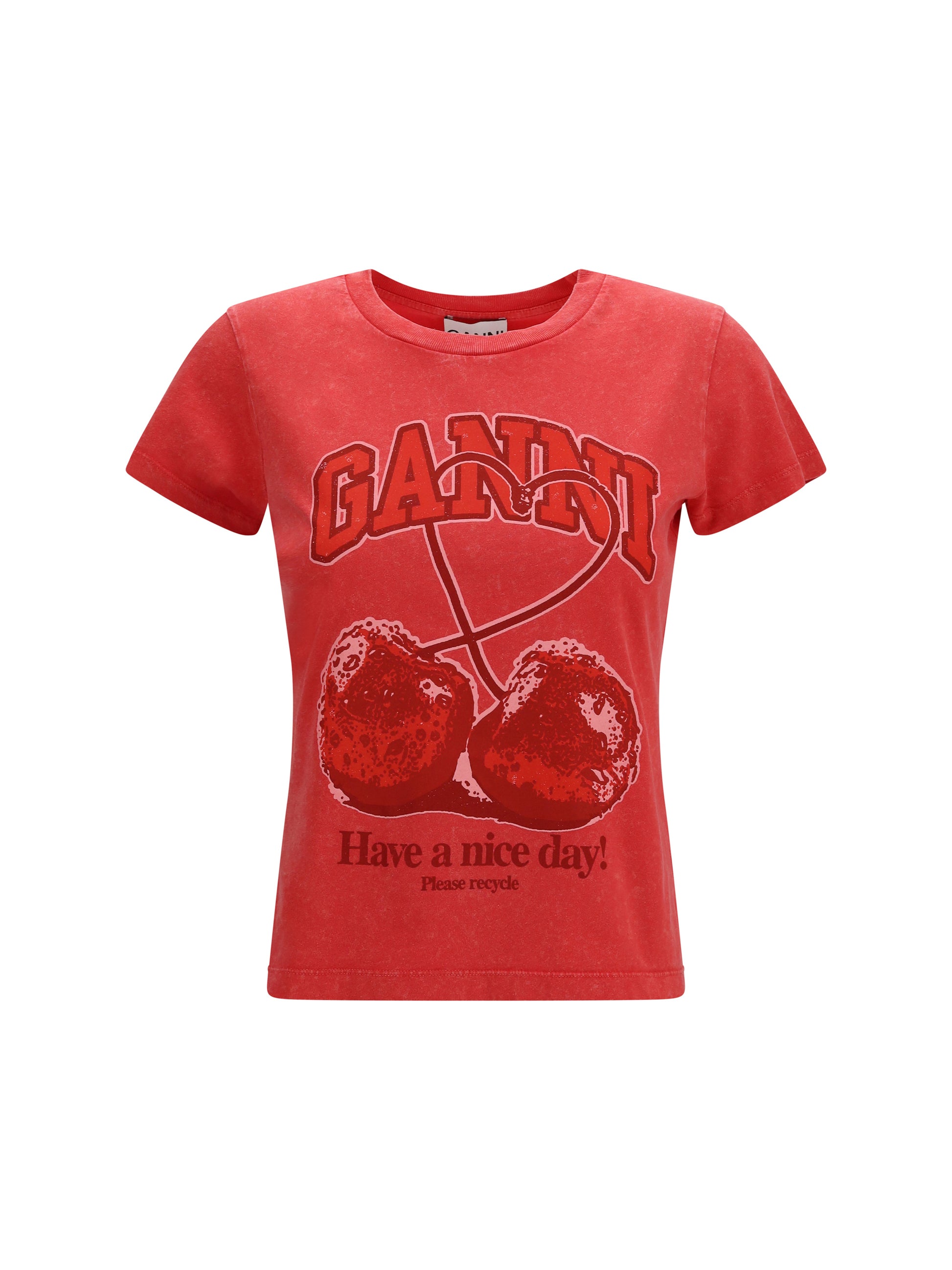 Ganni Women Future Cherry T-Shirt By Ganni GANNI