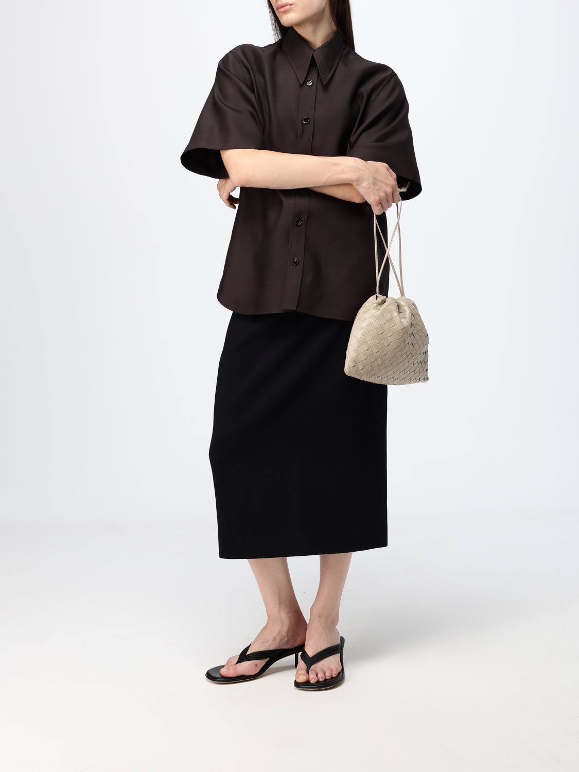 Bottega Veneta Shoulder Bag Woman Ecru BOTTEGA VENETA