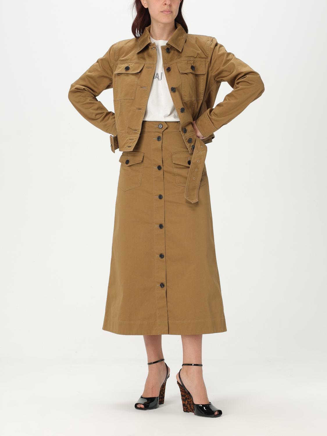 Saint Laurent Skirt Woman Beige SAINT LAURENT