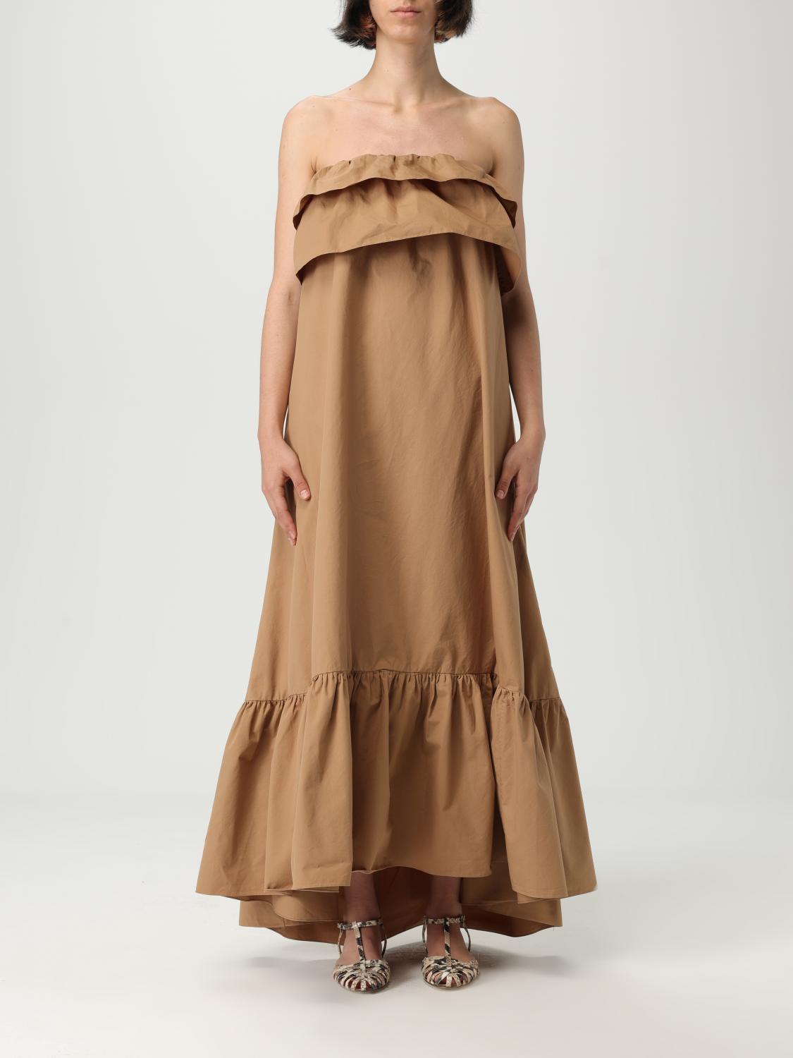 Saint Laurent Dress Woman Bronze SAINT LAURENT