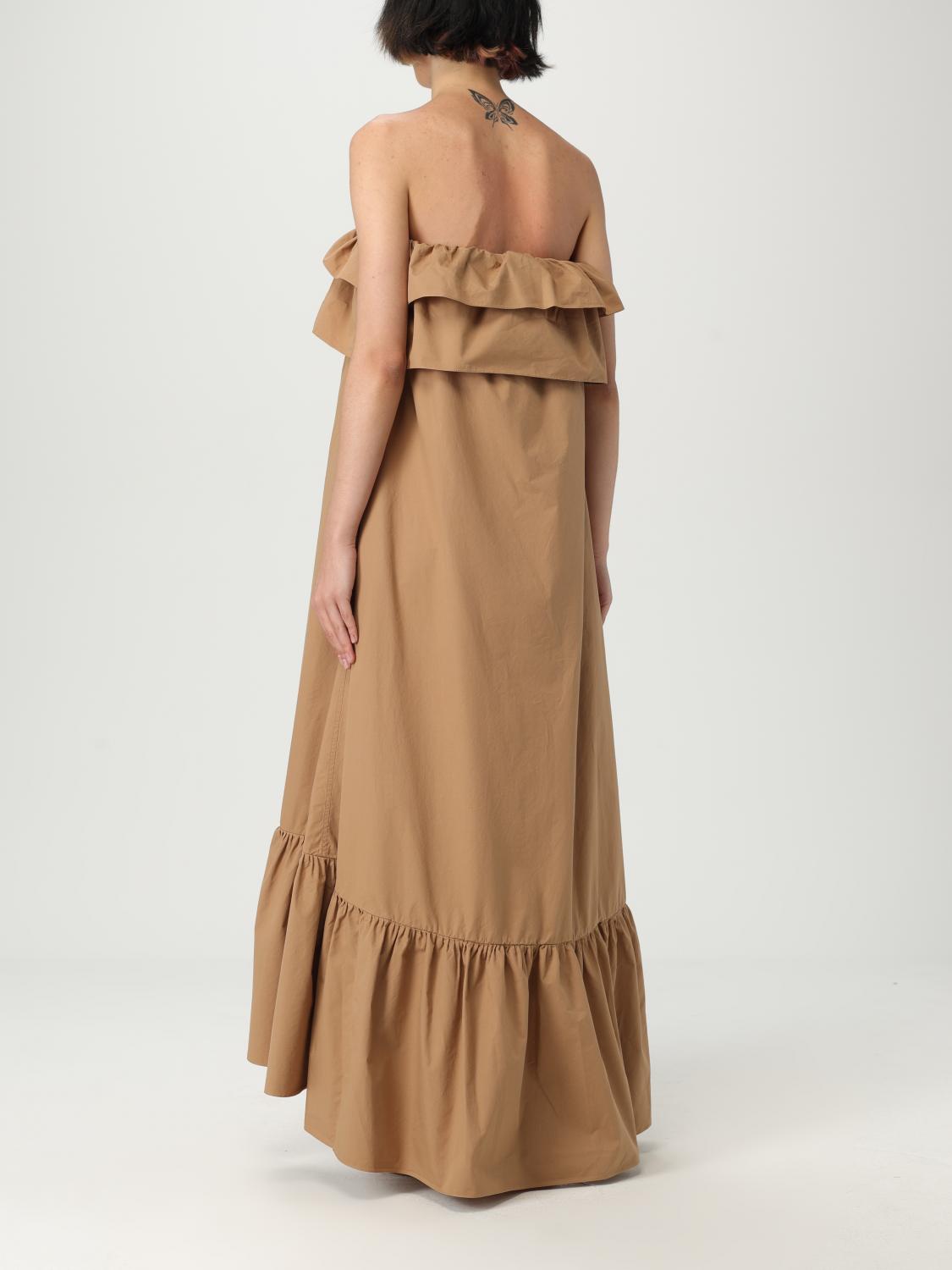 Saint Laurent Dress Woman Bronze SAINT LAURENT