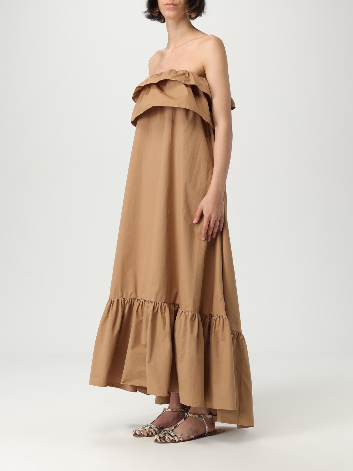Saint Laurent Dress Woman Bronze SAINT LAURENT