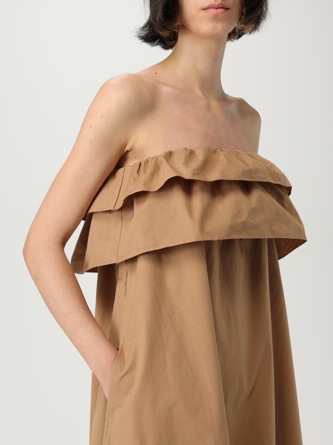 Saint Laurent Dress Woman Bronze SAINT LAURENT