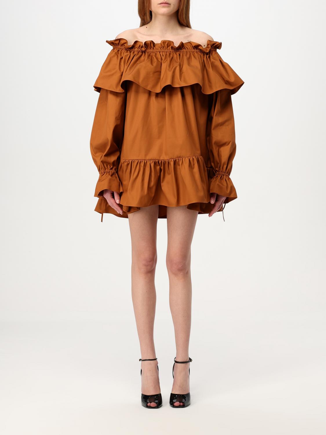 Saint Laurent Dress Woman Brick Red SAINT LAURENT
