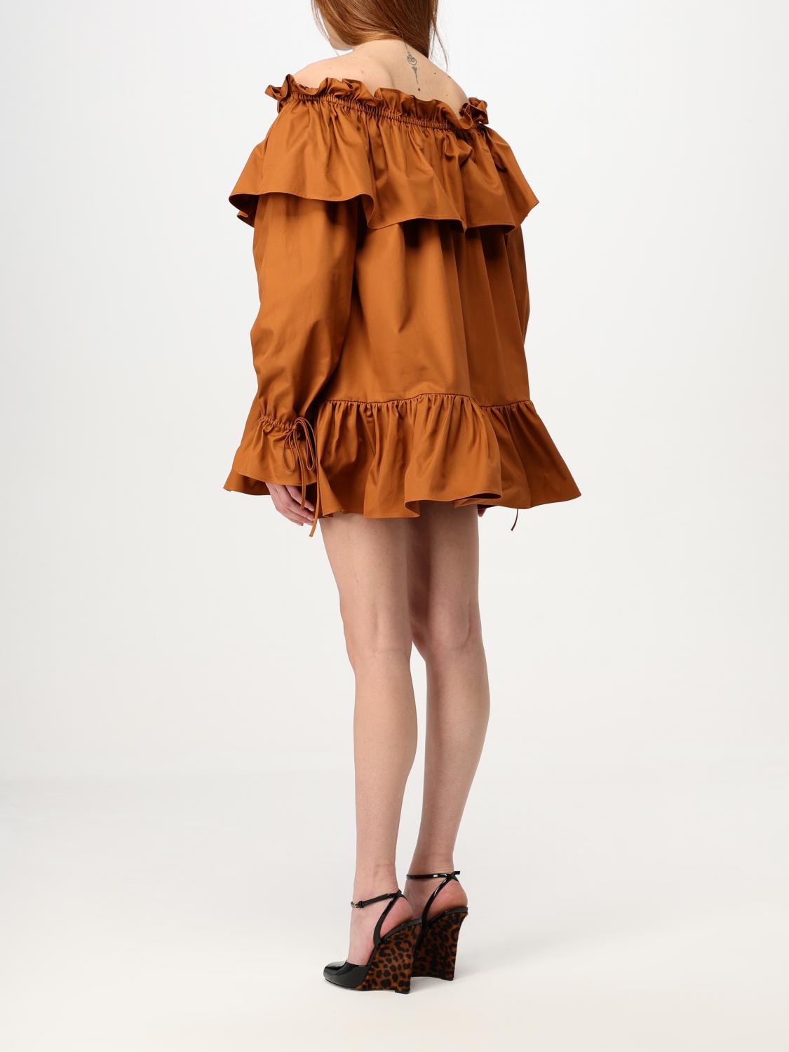Saint Laurent Dress Woman Brick Red SAINT LAURENT