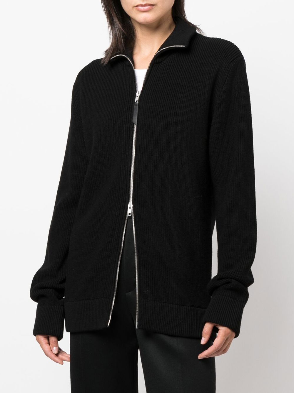 Maison Margiela Men Ribbed Knit Cardigan With Zip MAISON MARGIELA