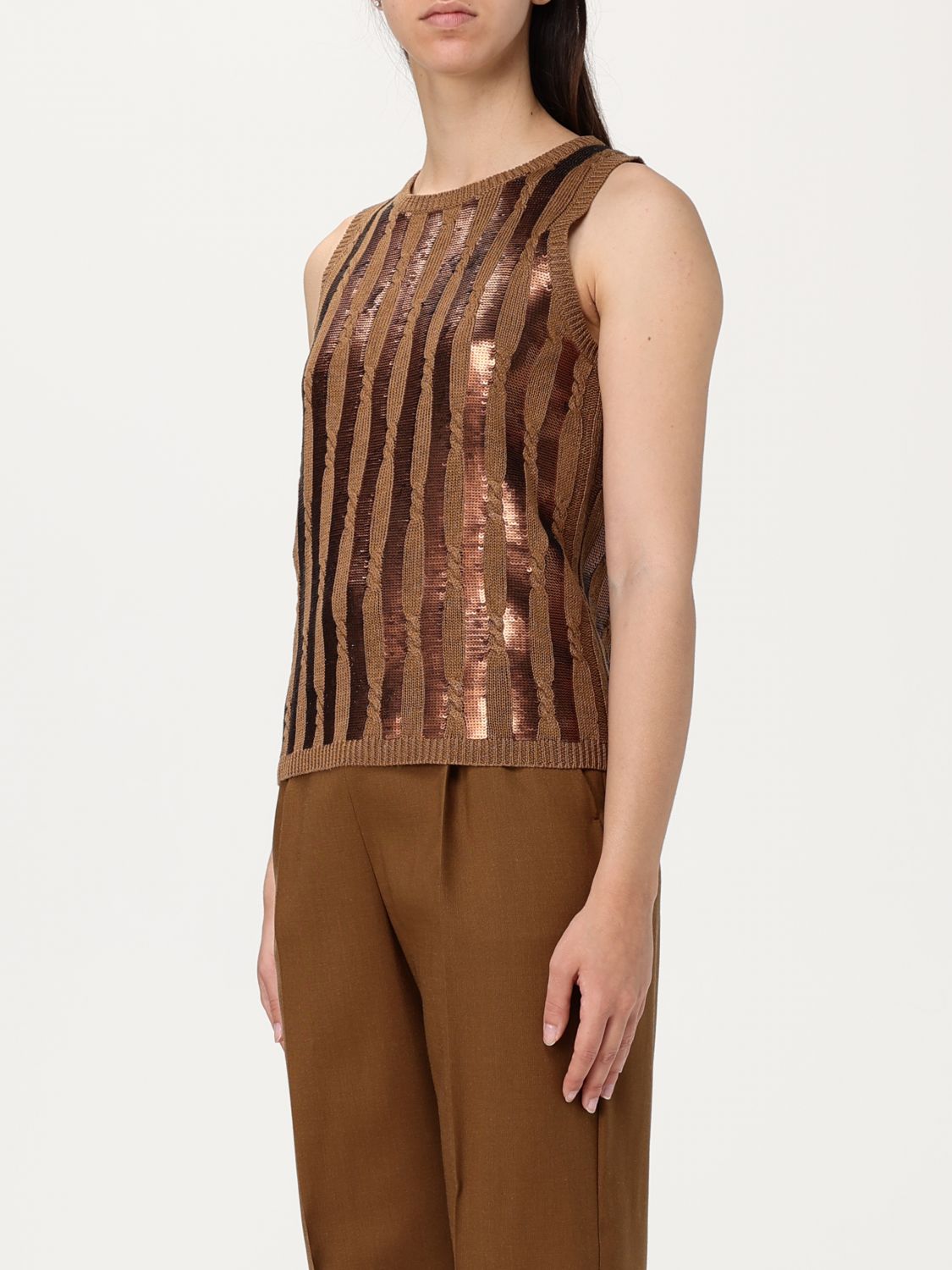 Max Mara Top Woman Tobacco MAX MARA