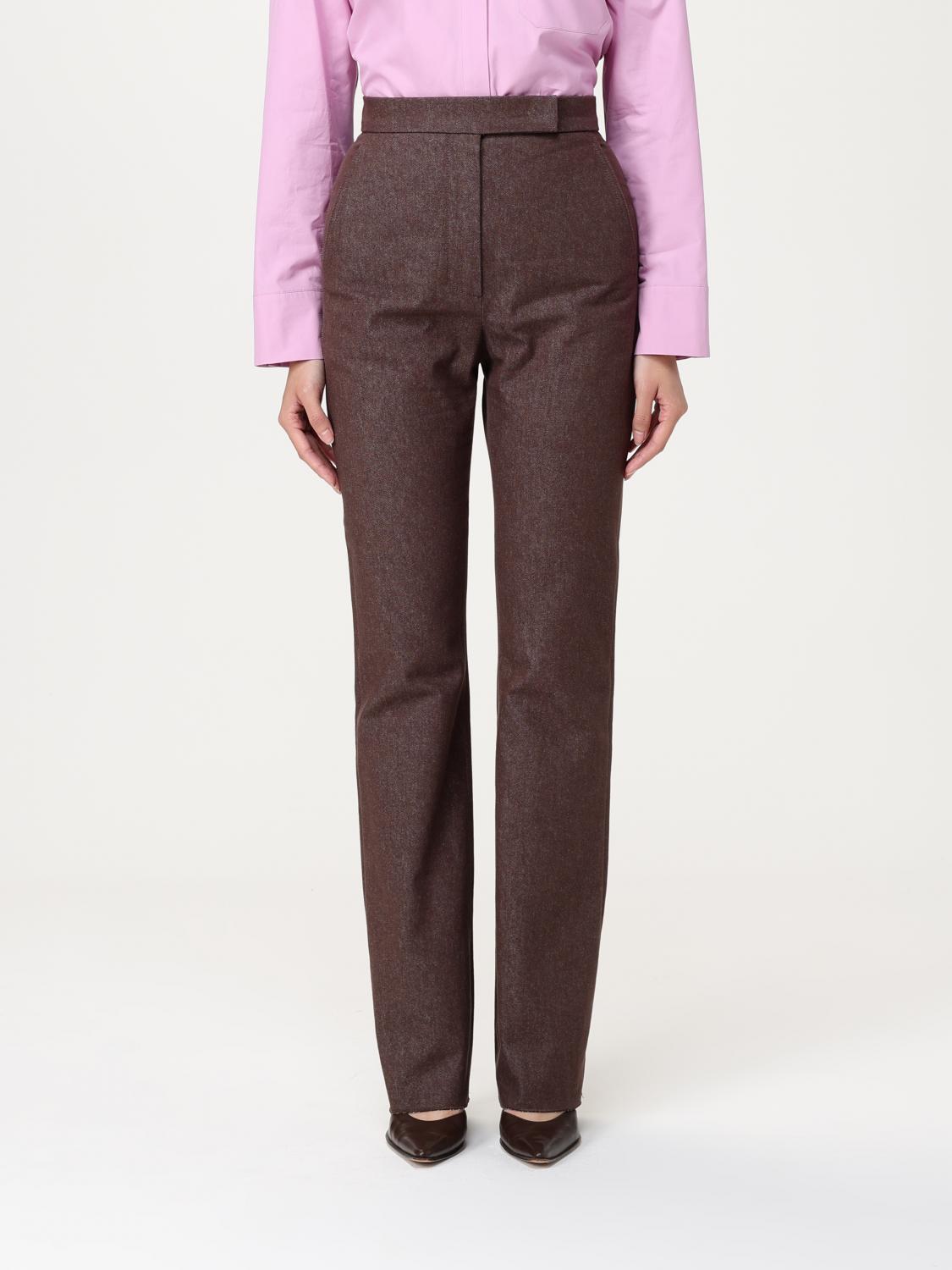 Max Mara Pants Woman Brown MAX MARA
