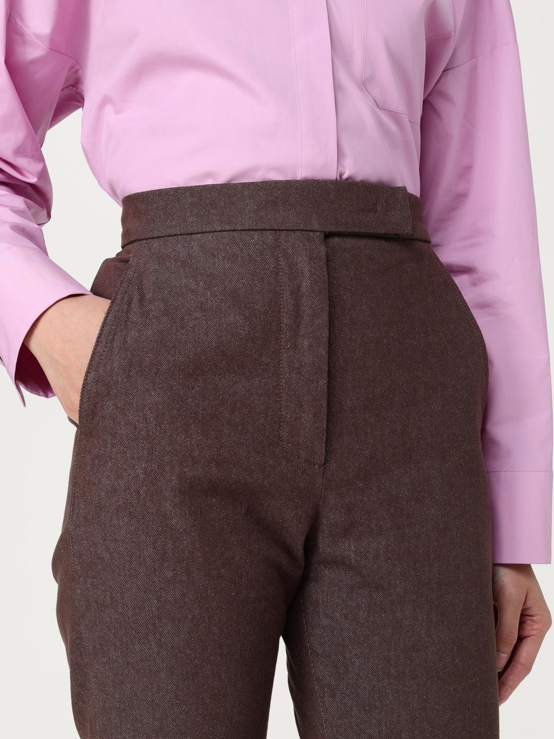 Max Mara Pants Woman Brown MAX MARA