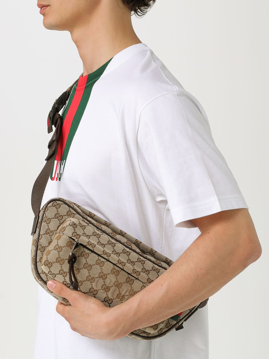 Gucci Belt Bag Men Beige GUCCI